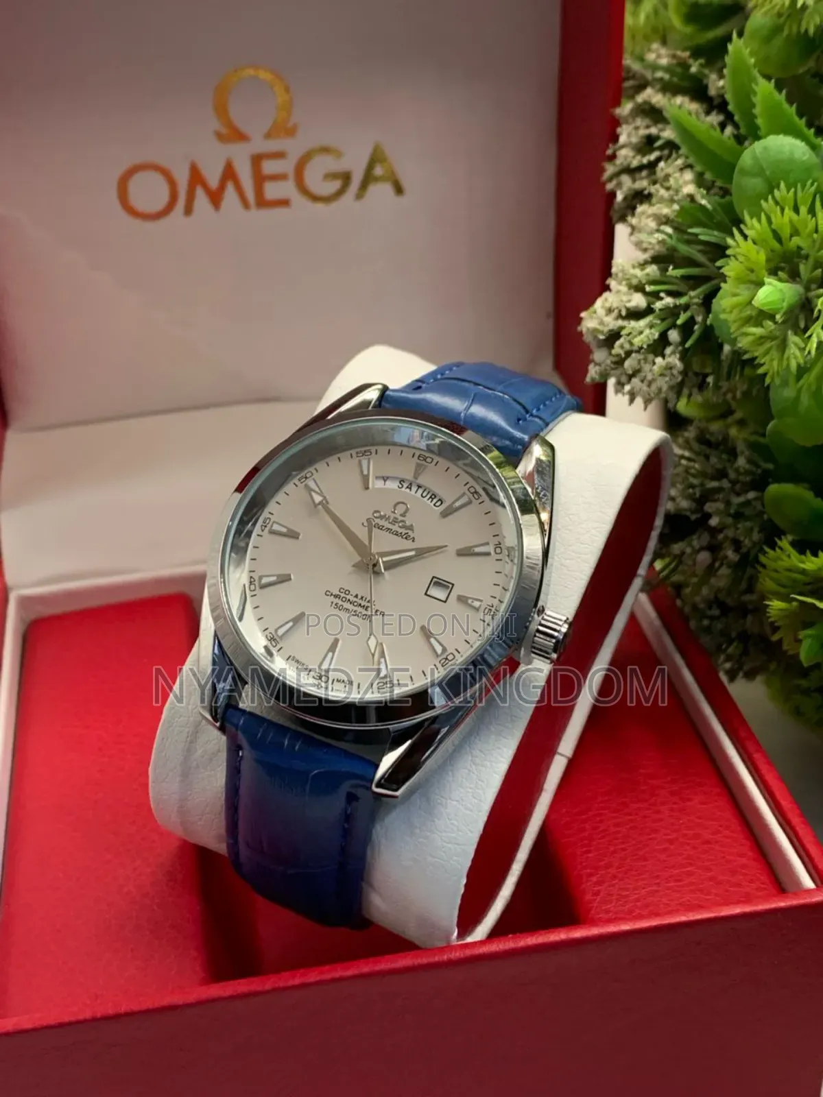 Premium Leather Omega Watch
