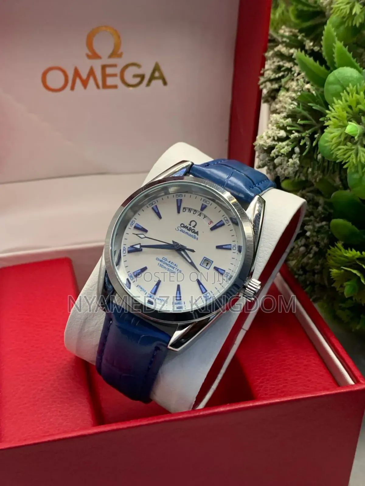 Premium Leather Omega Watch