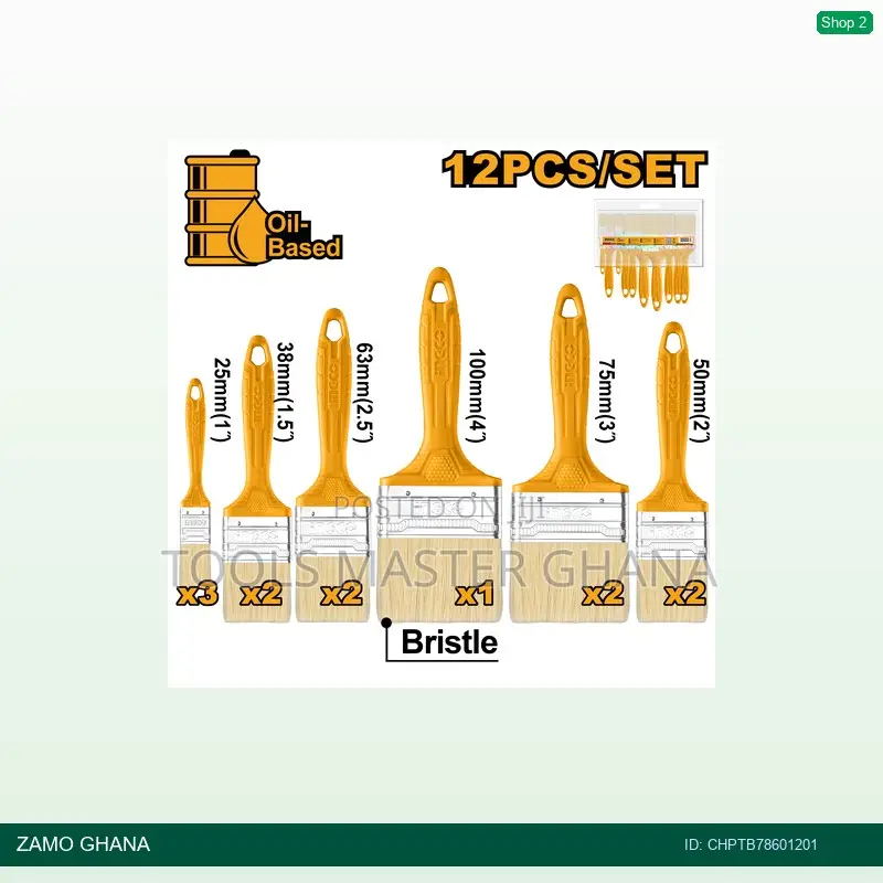 12 PCS Paint Brush - CHPTB