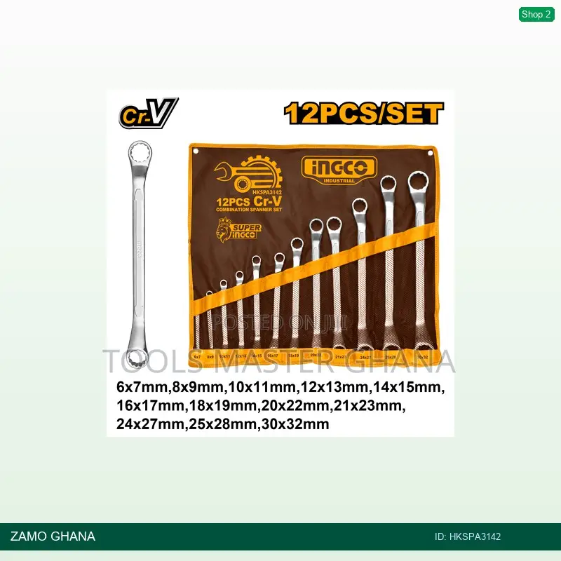 12pcs Offset Ring Spanner - Hkspa3142