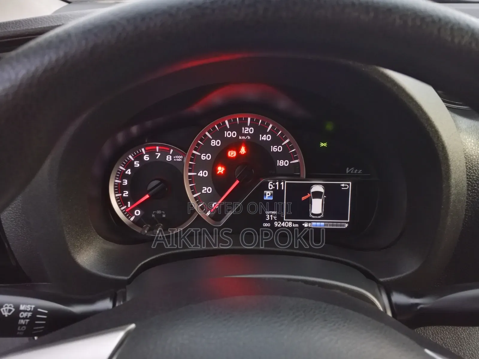 Toyota Vitz 2014 Yellow