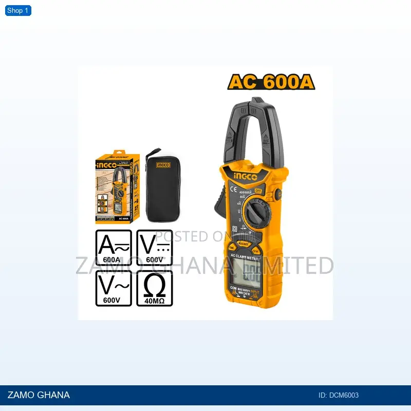 Digital Ac Clamp Meter 6000 Counts - Dcm6003