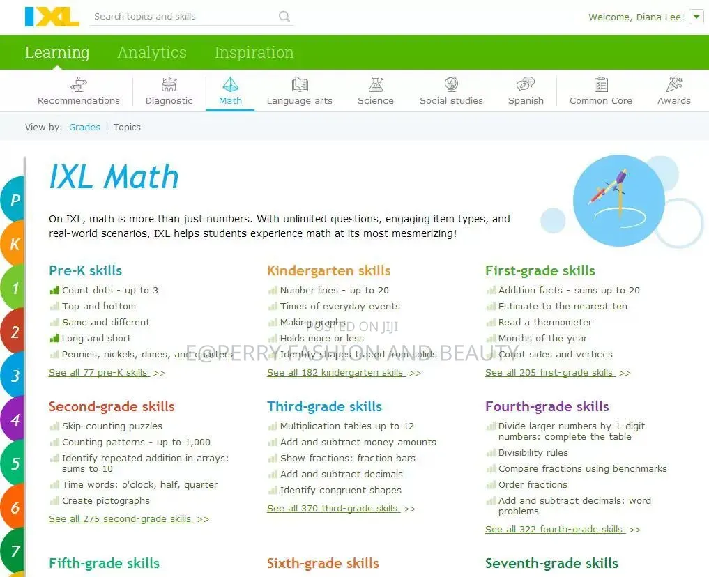 Ixl Premium Learning Account - Math, English Spanish (All Grades)