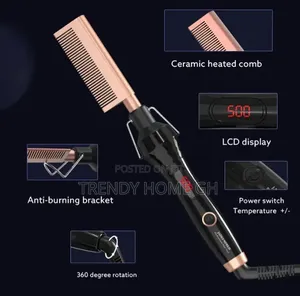 Electric Hot Comb – Fast Heating Hair Straightening Comb
