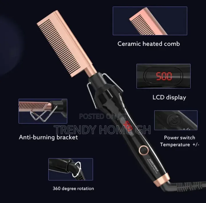 Electric Hot Comb – Fast Heating Hair Straightening Comb