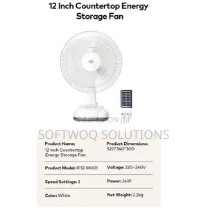 Rechargeable Fans 16w/20w With Solar Panel