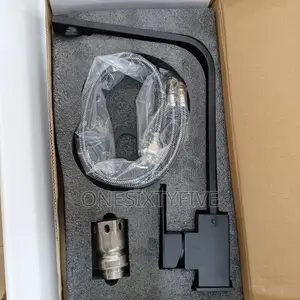 Tall Black Sink Tap Set.