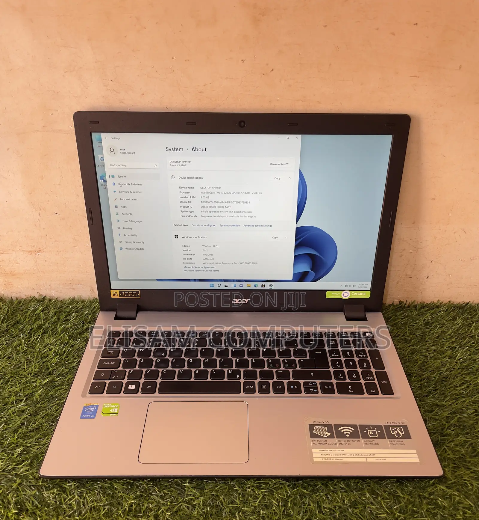 Laptop Acer Aspire V3-574G 8GB Intel Core i5 SSD 256GB