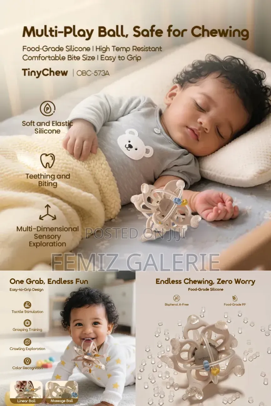 Oraimo Tinychew Baby Teething Manhattan Ball Toy