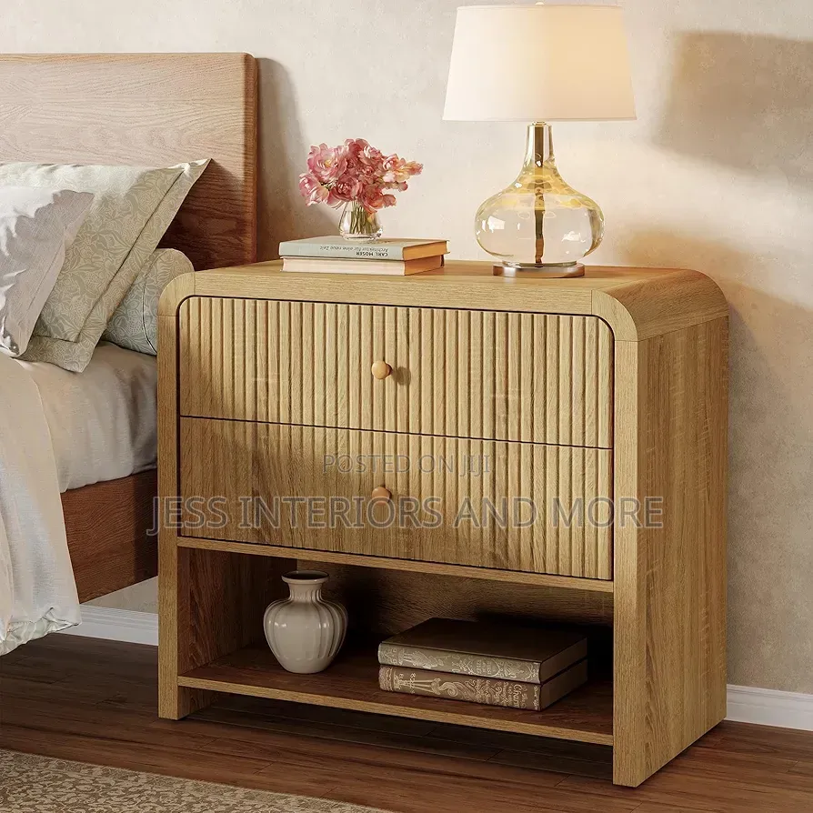 Bedside(Oversized)Table With Open Storage