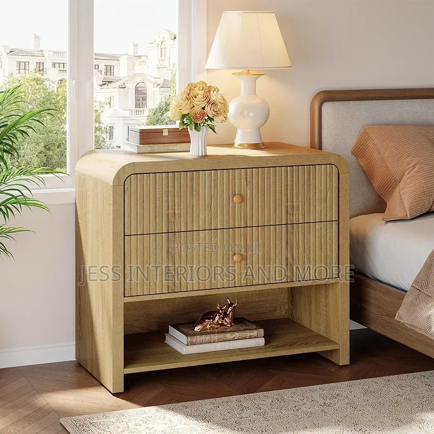 Bedside(Oversized)Table With Open Storage