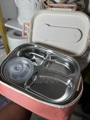 Lunch Box With 4 Components and a Spoon