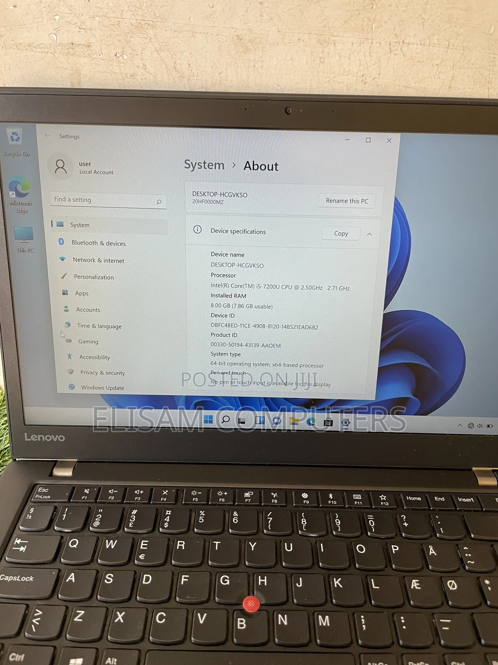 Laptop Lenovo ThinkPad T470s 8GB Intel Core i5 SSD 256GB