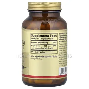 Solgar Magnesium Glycinate, 90 Veg Capsules (120 Mg Per Capsule)