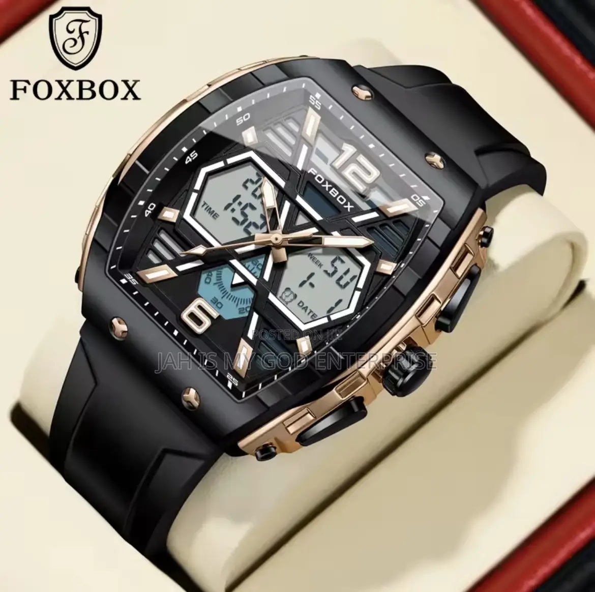 Lige Foxbox Digital Men Military 50m Waterproof Led Quartz Sport Watch