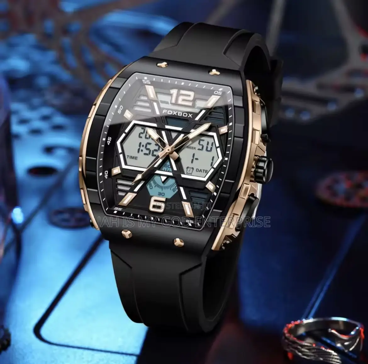 Lige Foxbox Digital Men Military 50m Waterproof Led Quartz Sport Watch