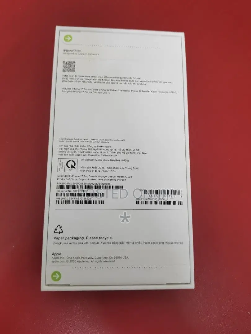 New Apple iPhone 17 Pro Max 256 GB Orange
