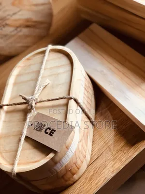 Wooden Coffee Serving Tray Café Tea, Snack, Saucer Plate