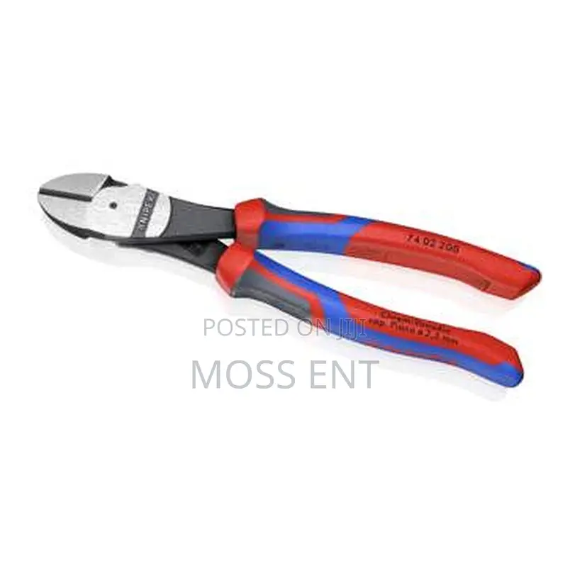 Diagonal Side Cutting Plier 200mm High Leverage Red/Blue - K-