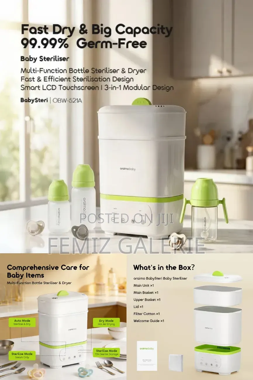 Oraimo Babysteri 3-in-1 Multi-Function Germ-Free Baby Steriliser