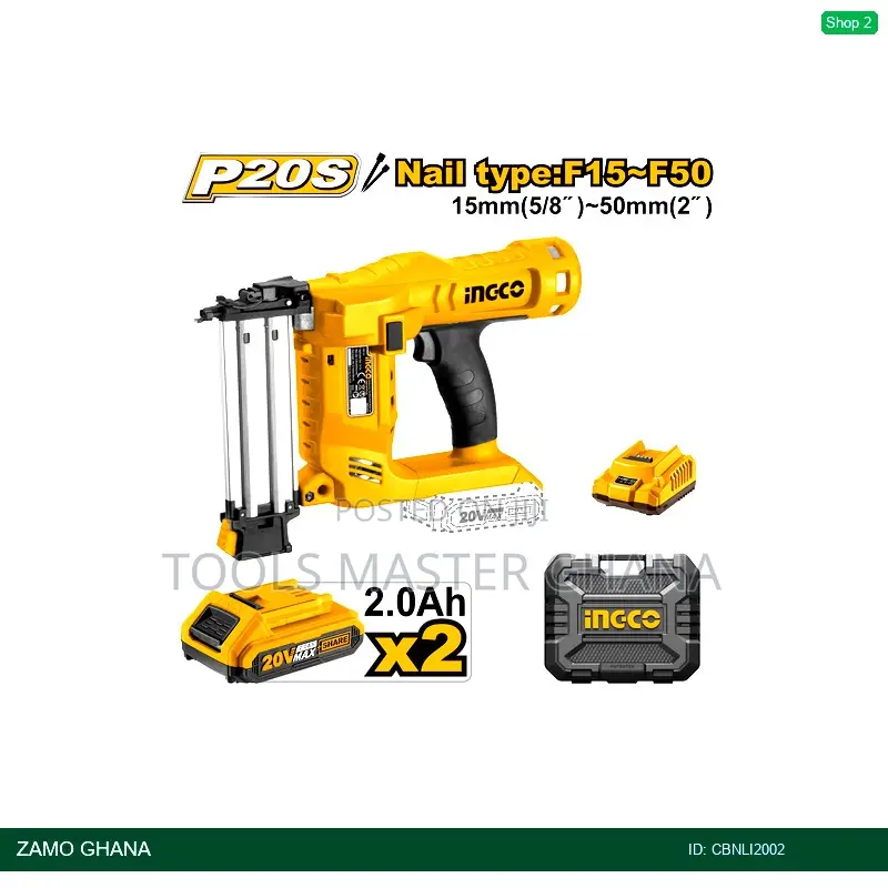 Cordless Brad Nailer Kit 20v - Cbnli2002