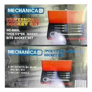 7pcs 1/2inch Dr Bits Socket Set Mechanica - Me-Bm6l