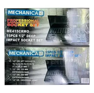 15pcs 1/2inch Deep Impact Socket Set Mechanica - Me415crmo