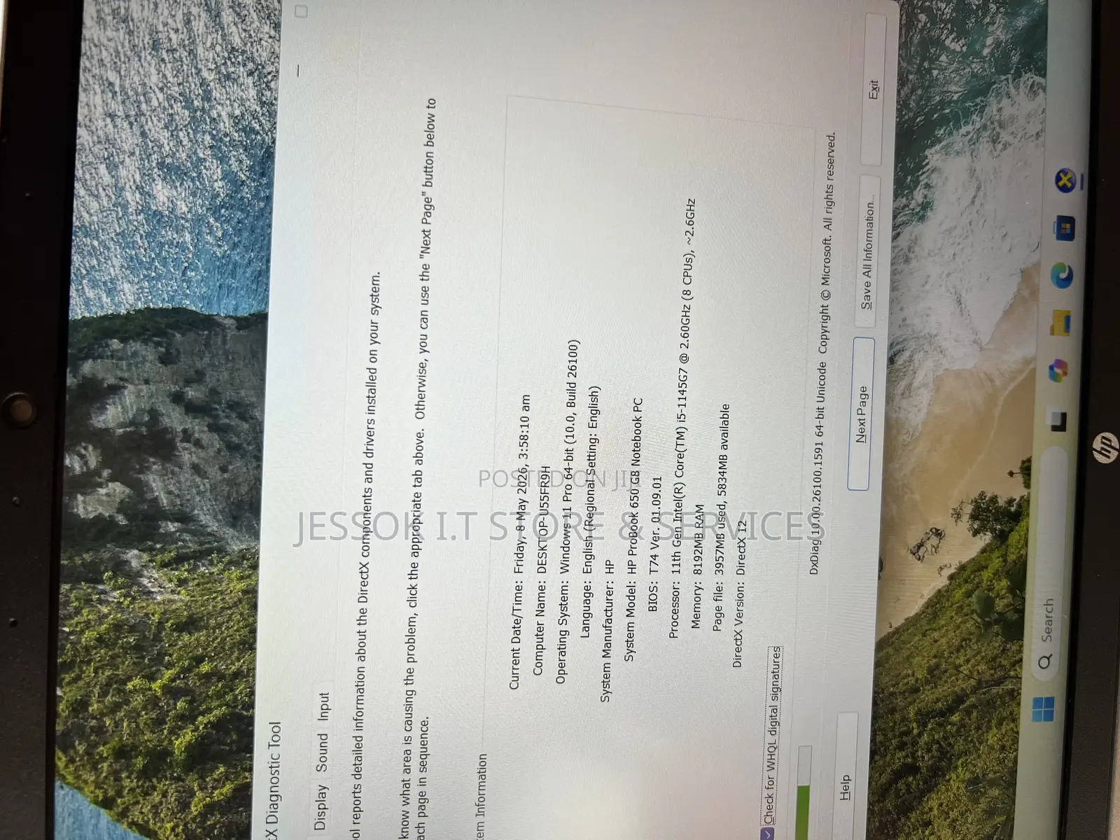 Laptop HP ProBook 650 G8 8GB Intel Core i5 SSD 256GB