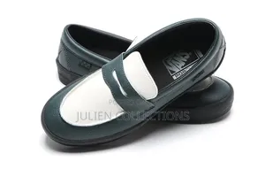 Vans Skate Loafers Green White and Black