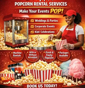 Popcorn,Cotton Candy and Ice Cresms for Events.