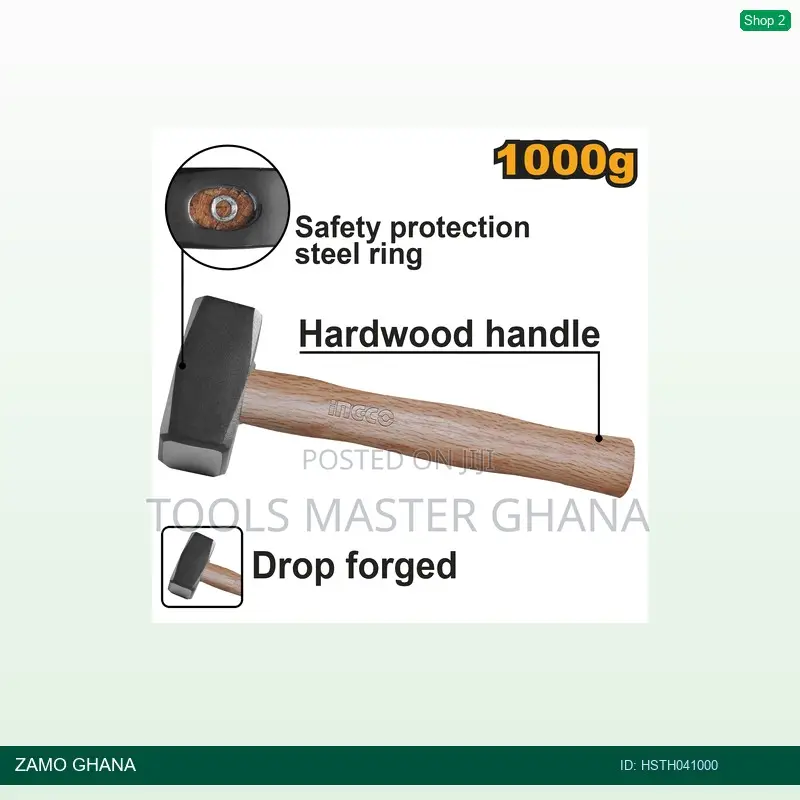 Stoning Hammer 1kg Wooden - Hsth041000