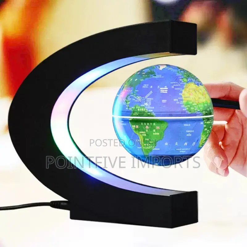 C-shaped Magnetic Levitation Floating Globe With Led Lights