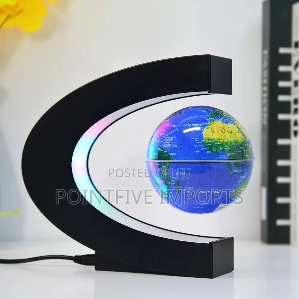C-shaped Magnetic Levitation Floating Globe With Led Lights