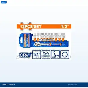12 PCS 1/2" Socket - Wst2212