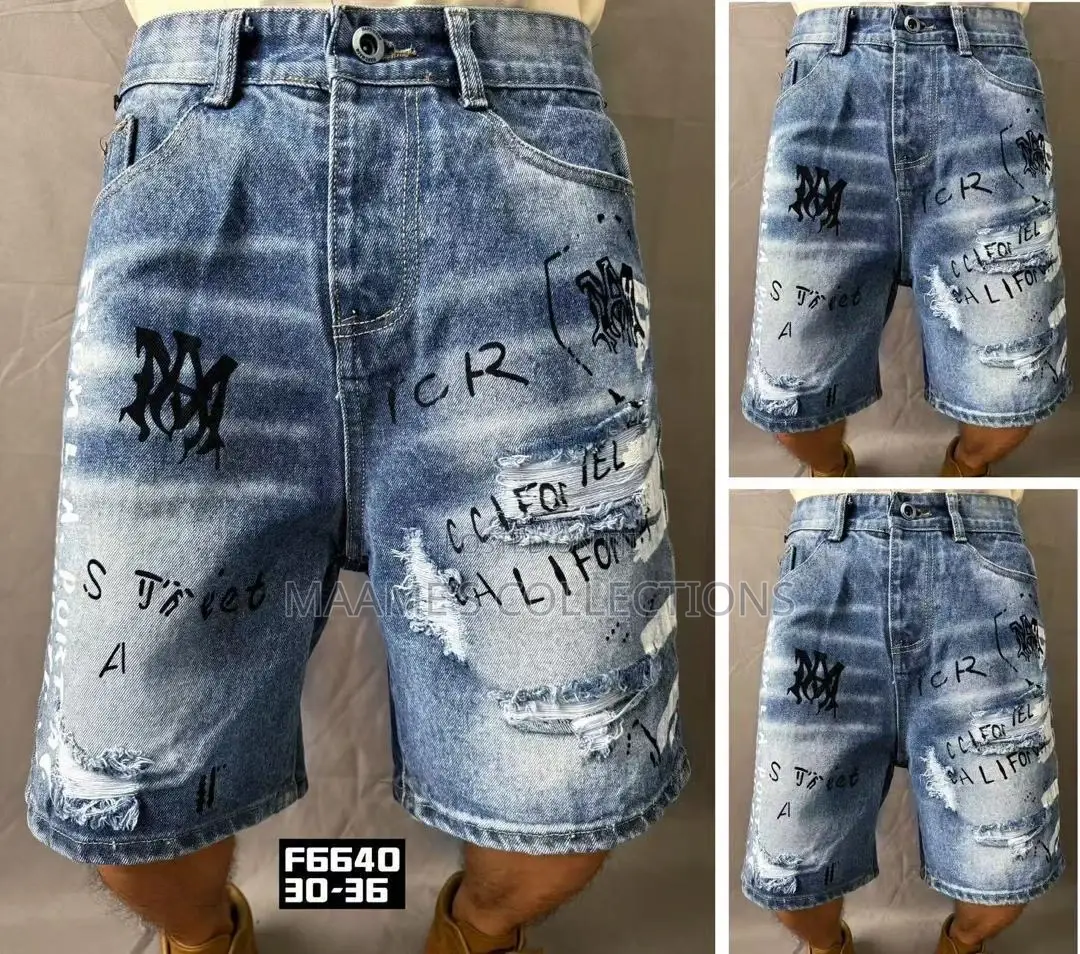 Men's Fashion Patchwork Casual Denim Jeans Shorts