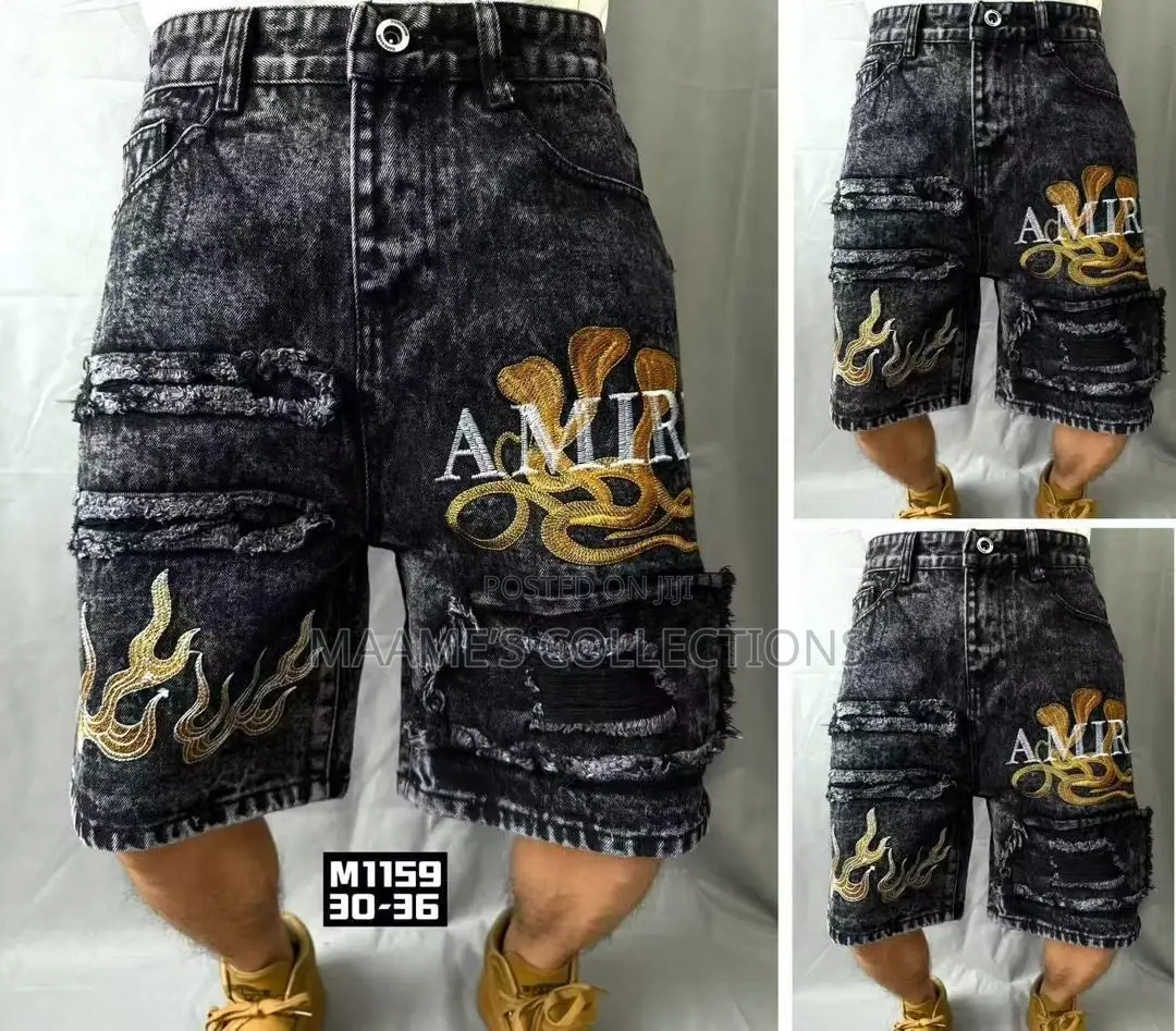 Men's Fashion Patchwork Casual Denim Jeans Shorts