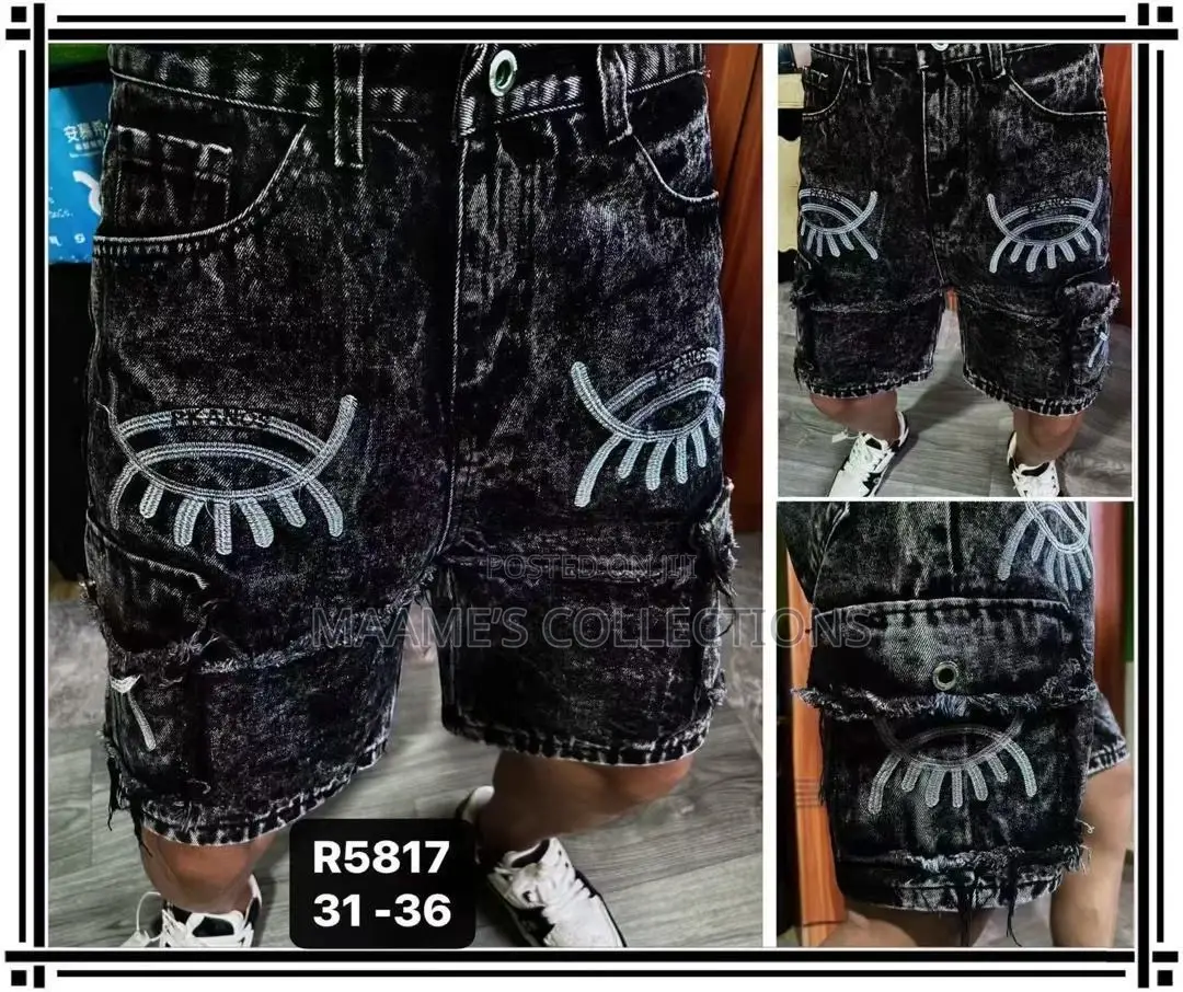 Men's Fashion Patchwork Casual Denim Jeans Shorts