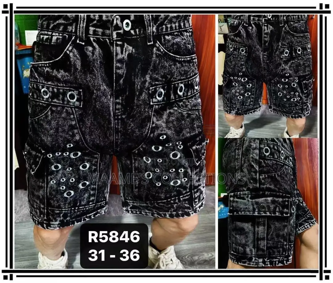 Men's Fashion Patchwork Casual Denim Jeans Shorts