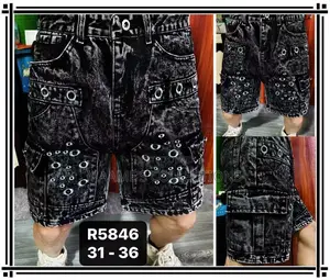 Men's Fashion Patchwork Casual Denim Jeans Shorts