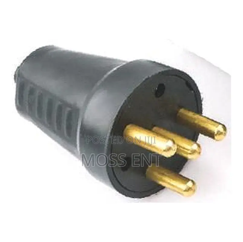 Rubber Three Phase Male Plug - Sgs3505