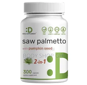 Saw Palmetto + Pumpkin Seed DHT Blocker for Prostate Health and Hair