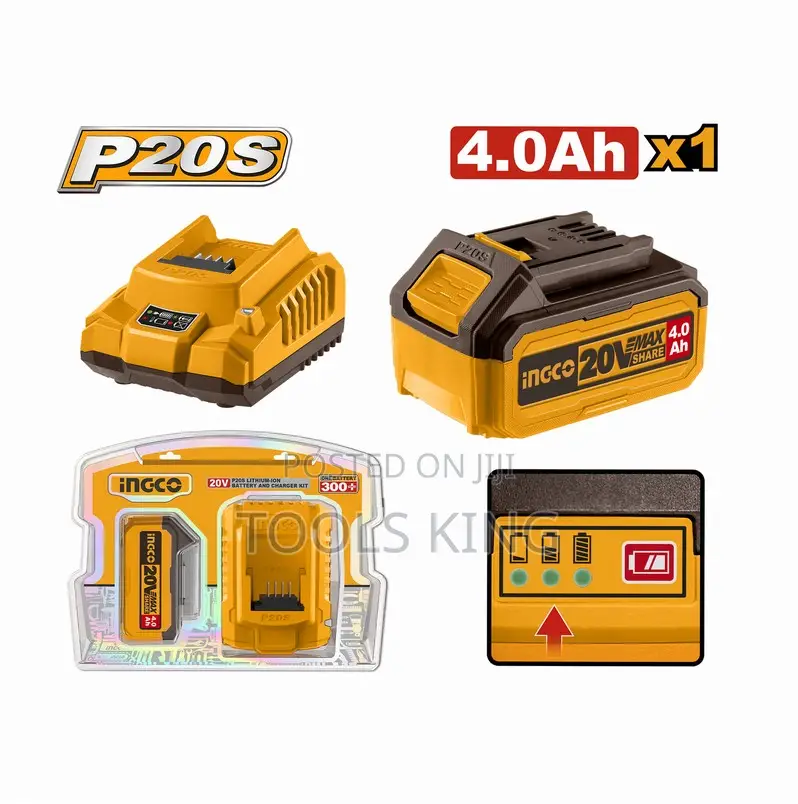 P20s Lithiumion Battery 4ah and Charger - Fbcpk1214