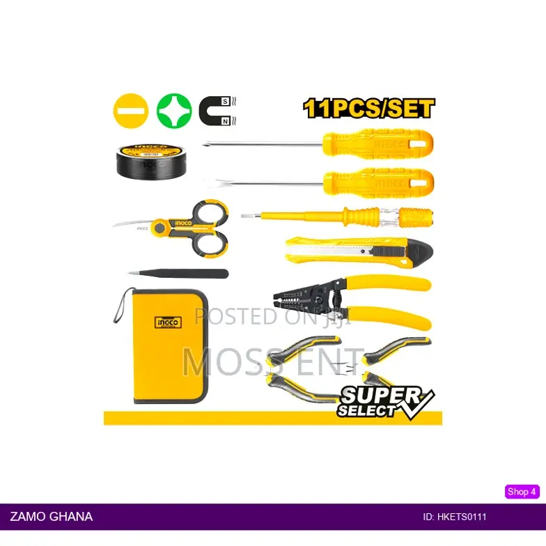 11pcs Electricians Tools Set - Hkets0111