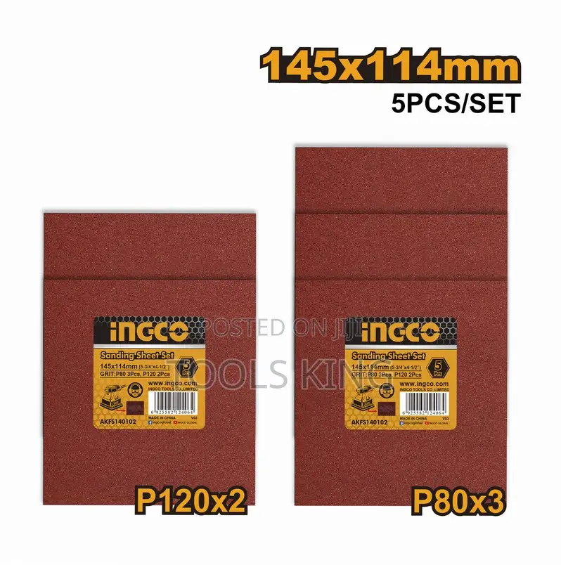Sanding Sheet Set 5pcs 145x114mm - Akfs140102