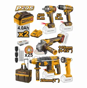 5 PCS Cordless Industrial Combo Kit 20v 2 - Ckli2058