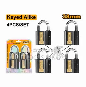 4pcs Keyalike Iron Padlock Set 38mm - Diplk4382