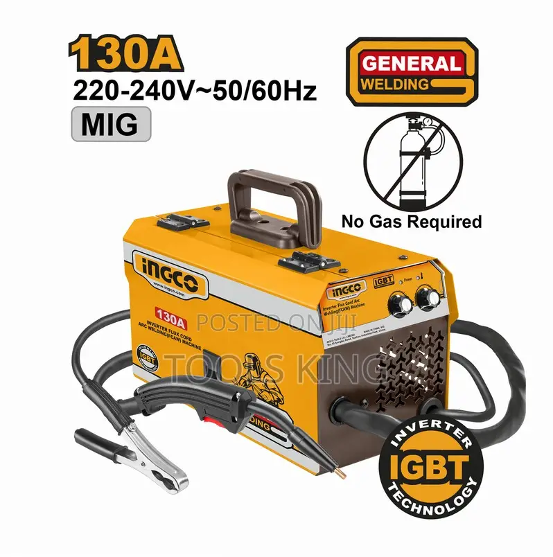 Inverter Flux Cord Arc Welding Machine 130a at 40% - Ing-Fc13012
