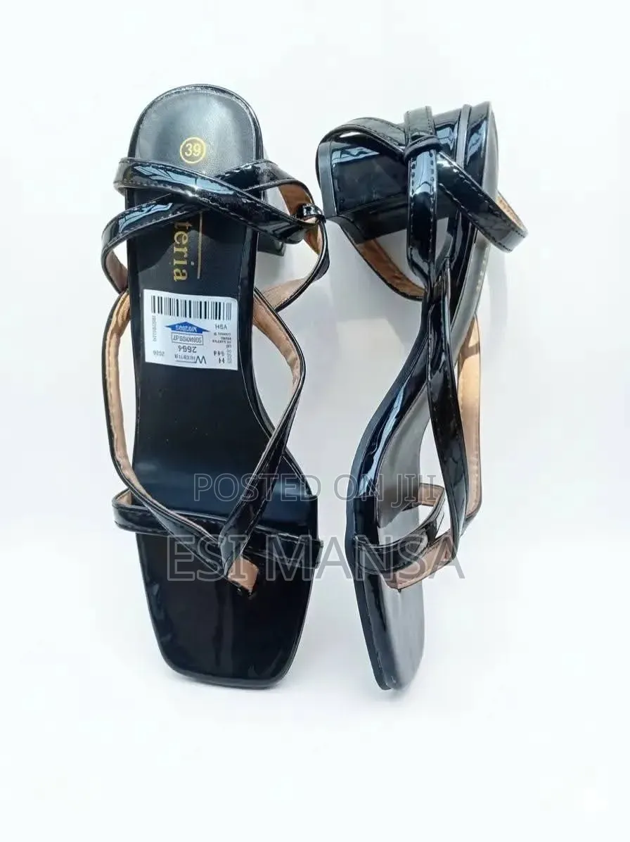 Ladies Elegant Block Heel-Size 40-Black