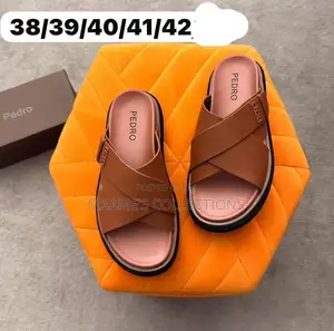 Original Pedro Cross Leather Slippers for Men