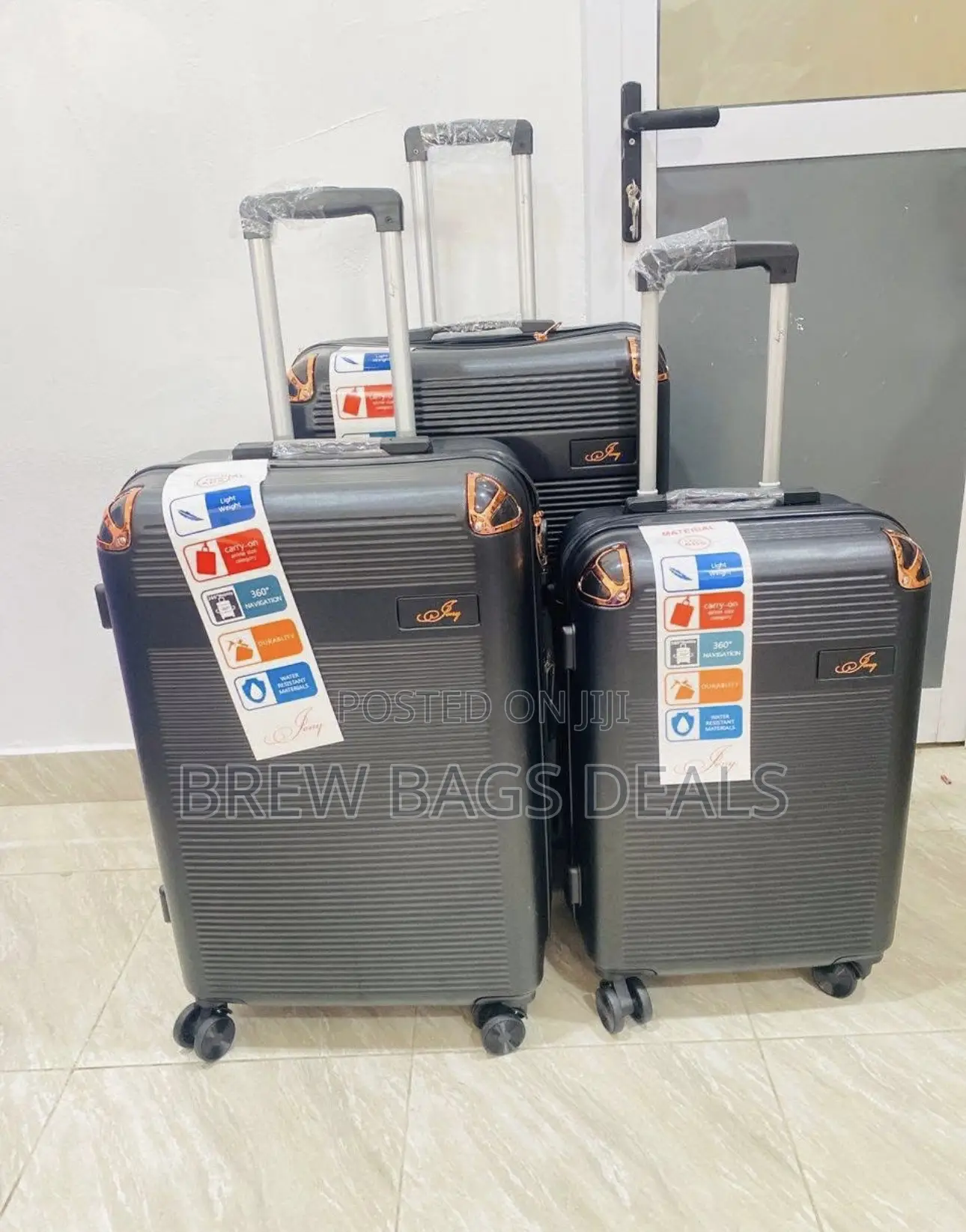 Quality Jony 3set Abs Light Weight Traveling Bag.